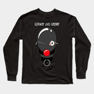 Depravity Loves Company - White letter Long Sleeve T-Shirt